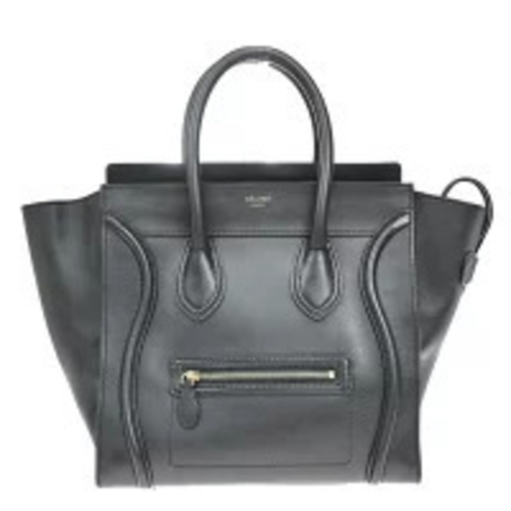 Celine Luggage Phantom Hand Tote Bag Leather Black
